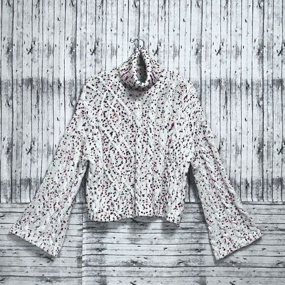 Judith March Ditsy Dots Cropped Sweater - Picture 1 of 10